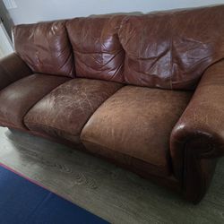 Vintage Italian Leather Sofa 