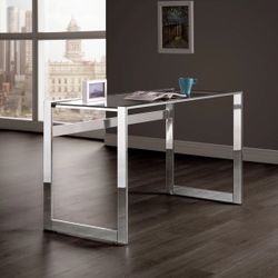 Glass Top Metal Desk
