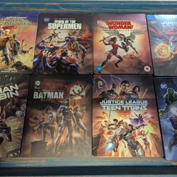 DC Animated Movie Steelbook, 4k and Blu-ray lot Justice League, Batman Hush etc.