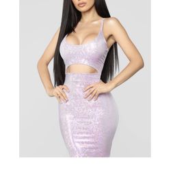 Iridescent Pink Metallic Dress Size XS BRAND NEW WITH TAGS 