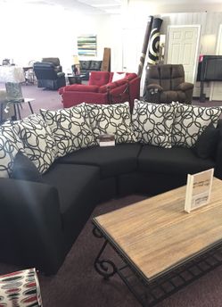Black and white sectional
