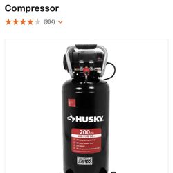 Husky 20 Gal. 200 PSI Oil Free Portable Vertical Electric Air Compressor