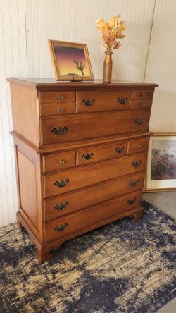 WOODEN TALL DRESSER