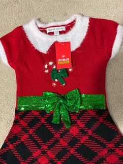 Celebrate Together Girls Christmas Sweater Dress