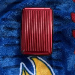 Red plastic card wallet