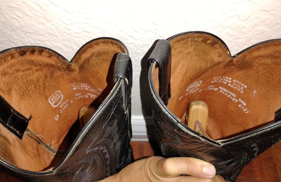 Men's Leather Cowboy Boots Size 10.5