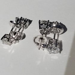 14k White Gold Earrings