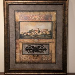 Framed Art Print of Italian Village