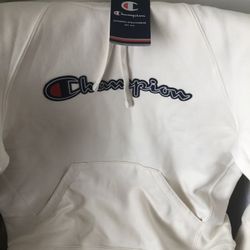 Vanilla colored Hooded Champion sweatshirt 