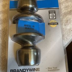 Defiant bed and bathroom lock Brandywine collection antique brass finish no keys required to unlock New