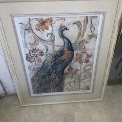 Peacock stand & picture&2peacock Lamps