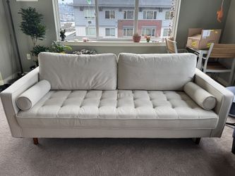 article sven sofa napa white performance fabric 88"