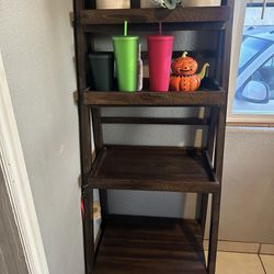 Wood Ladder Shelf 