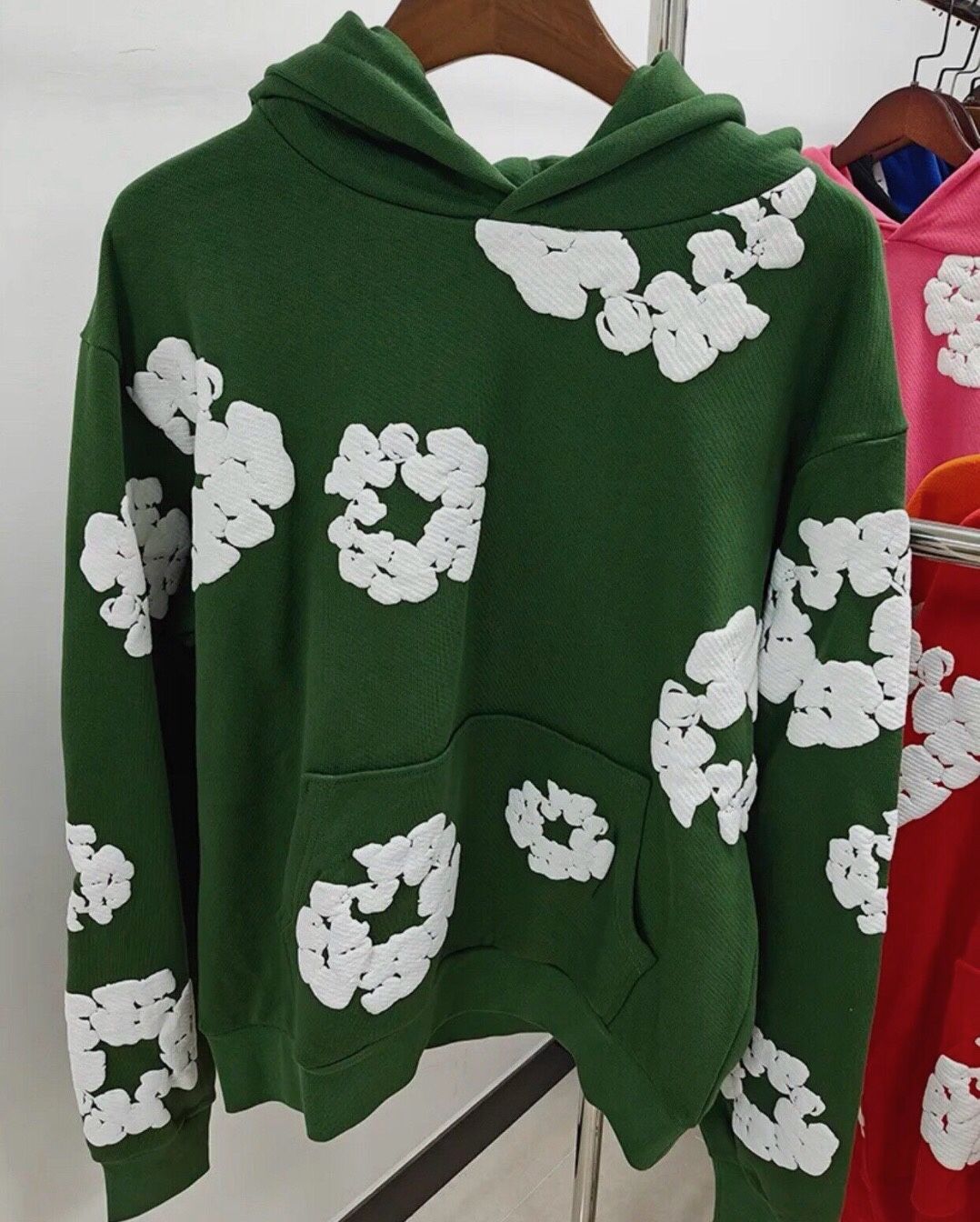 Denim Jeans Tears Hoodie Green Chrome Tee Cotton Wreath Hearts Off White Hoodie
