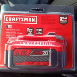 Craftsman Lithium-Ion Battery 20V 4.0ah