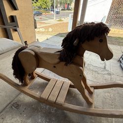 Solid Wood Rocking Horse