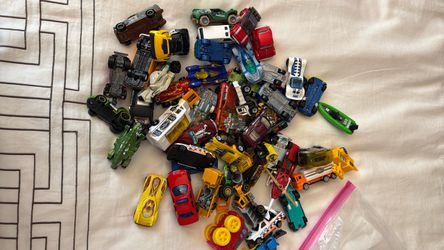 Bag of hotwheels and cars