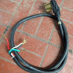 Hyper Tough 5FT 10AWG 4 Prong Black Indoor Washer Dryer Appliance Cord, 30 Amps