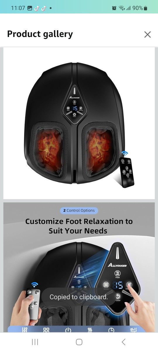 Shiatsu Foot Massager with Heat,Vibration,Air Compression and Deep Kneading for Plantar Fasciitis, Neuropathy,Improve Foot Wellness,Gifts for Women & 