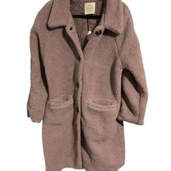 Stoosh Cozy Tan Teddy Coat