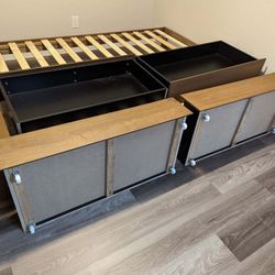Queen Bedframe With  Drawers 