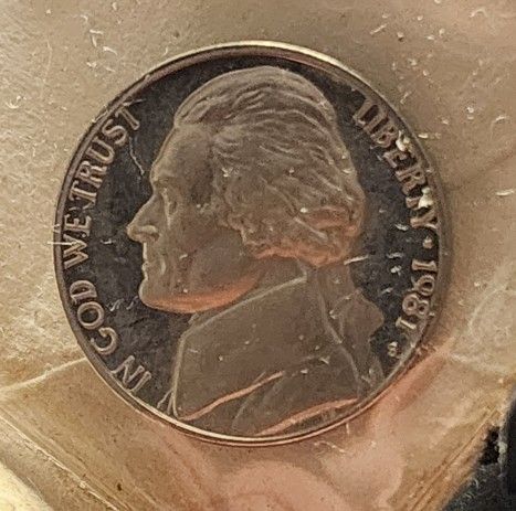 Type2 FULL STEPS 1981 S JEFFERSON NICKEL