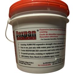 Expansive Demolition Grout 11 Lb. Bucket for Rock Breaking, Concrete Cutting, Excavating
