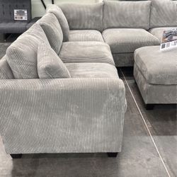 Grey Sectional Sofa With Ottoman 