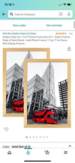 Gold 11x17 Picture Frames (2)- Amazon