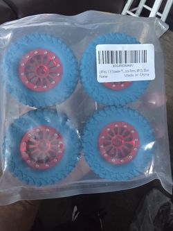 Wheels 1.3 Beadlock Wheel and Tires for 1/18 1/24 TRX4M SCX24 Upgrade, Colored 1.3 Crawler Tires RC Crawler TRX4M Wheels (