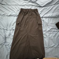 Black Open Long Skirt