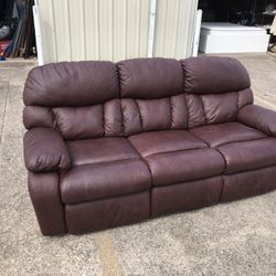 LEATHER SOFA BED 