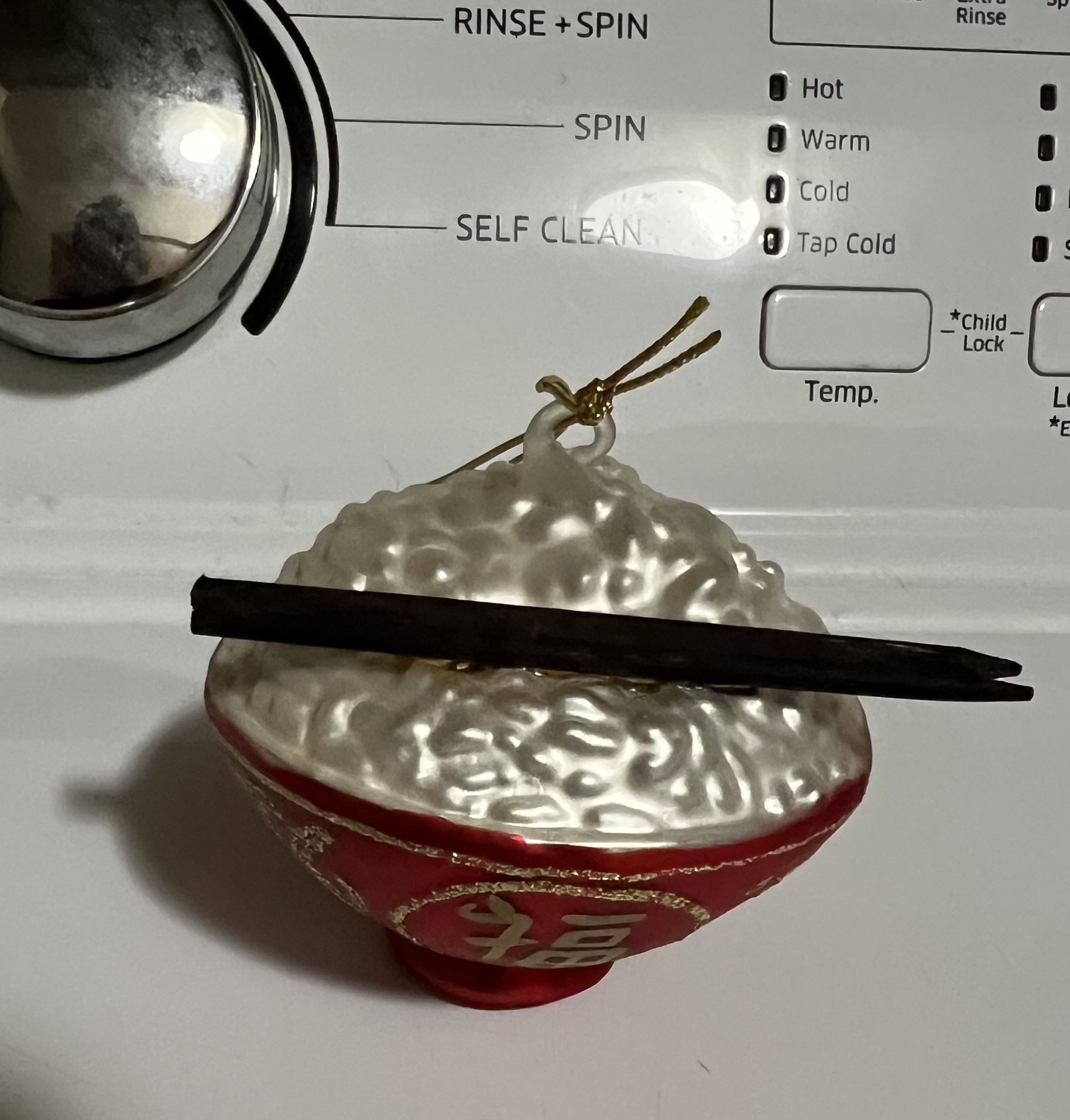 Rice Bowl Chopsticks Ornament