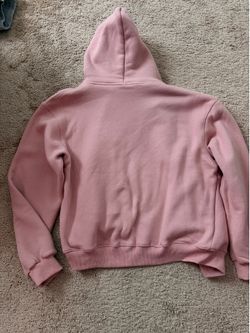 100 % cotton pink zip up hoodie size M