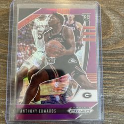 2020-21 Prizm Anthony Edwards Pink Cracked Ice Rc 1 Draft Picks Rooki