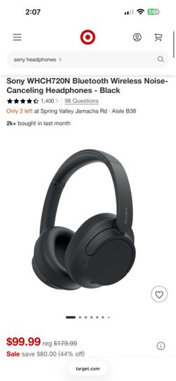 Sony WHCH720N Wireless  Bluetooth Headphones