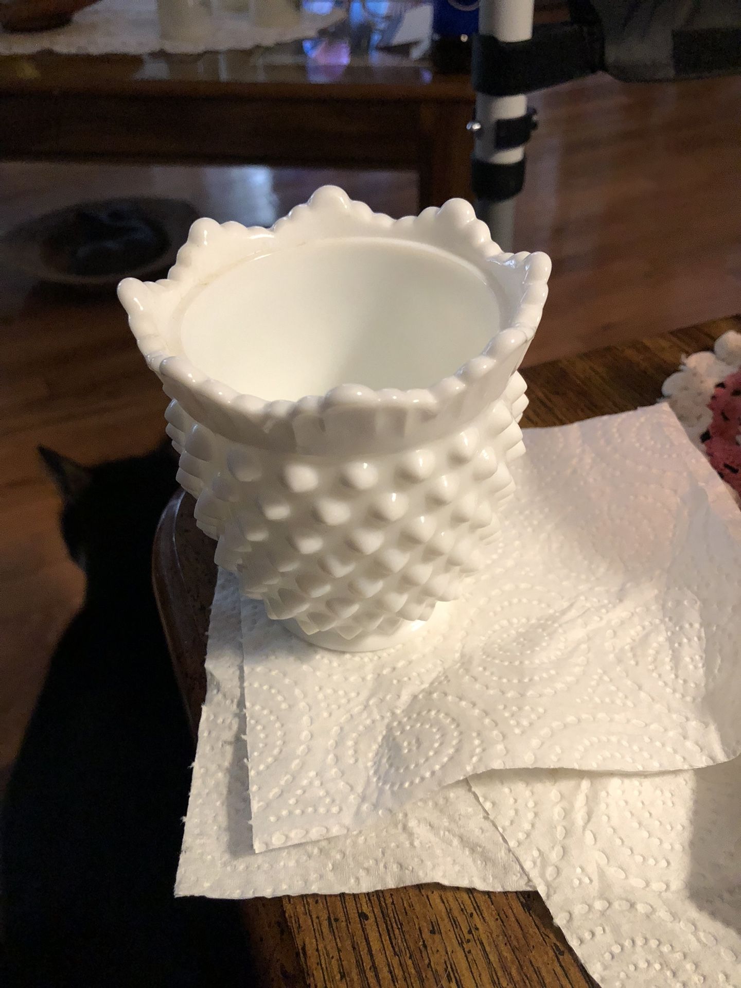 Hobnail Vase Sing On Bottom By Fenton
