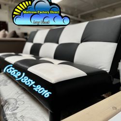Black And White Futon Couch New Sofá 