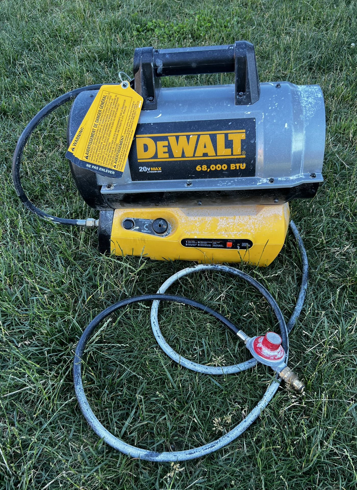 DeWalt 68,000 BTU Cordless Forced Air Propane Heater