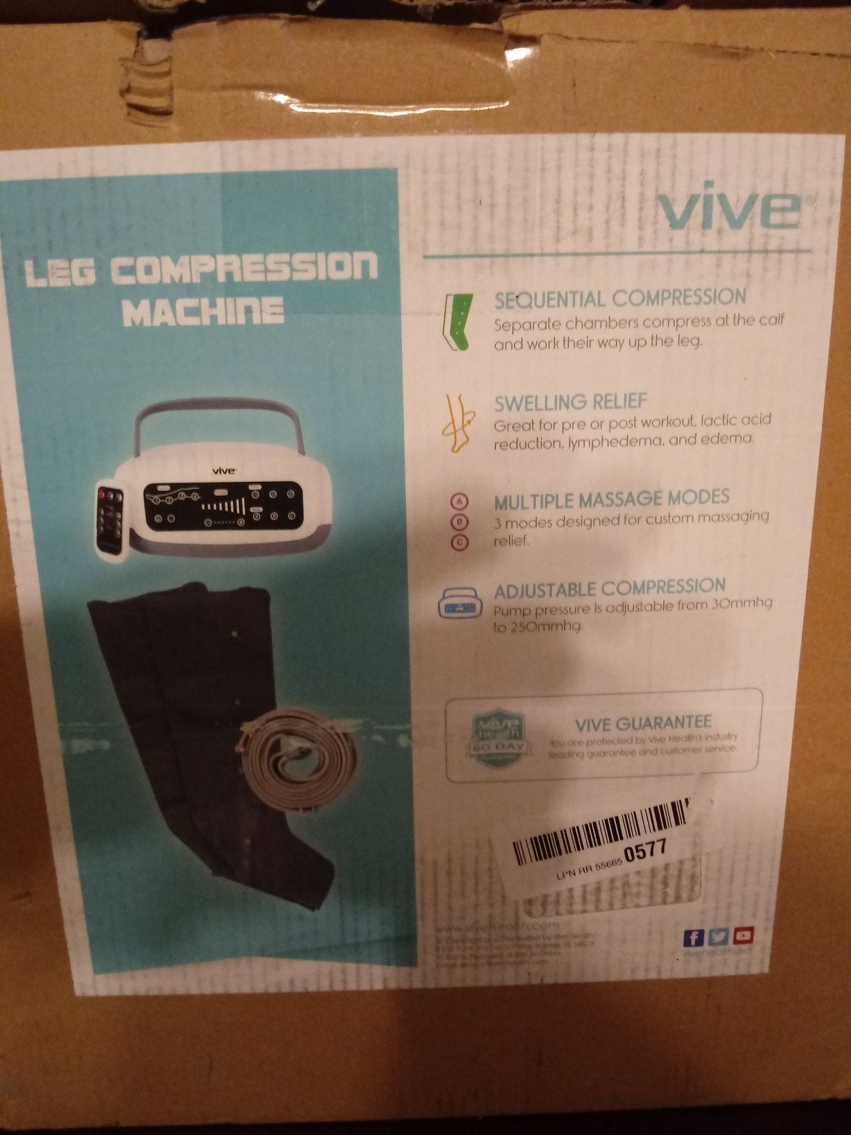 Brand new 229.00 leg compression machine 50.00