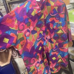 Christie&Jill, Short Sleeve Dress Shirt, Multicolored