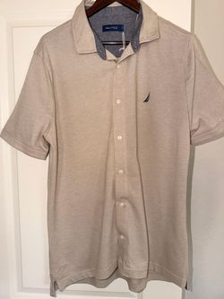 Nautica Short Sleeve Button-Down Shirt Mens Large