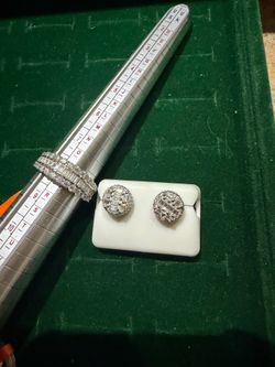 Earrings And Ring Vvs Moissanite Set