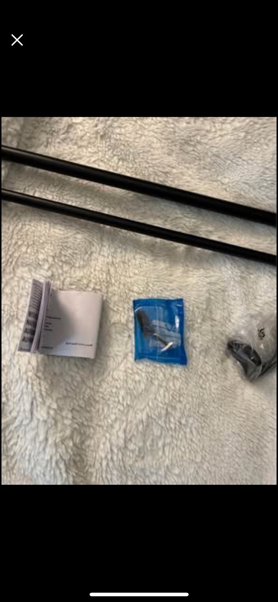 Room Darkening Blackout Curtain Rod 28-48” Black