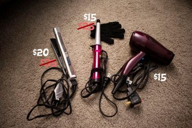 Hair straightener & curling wand & hair dryer