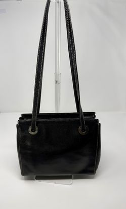 Celine Black Leather Vintage Shoulder Bag With COA