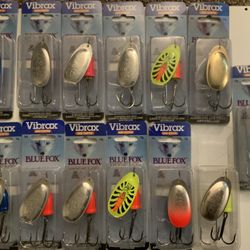 Brad’s Vibrax Blue fox lures Size 6