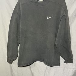 Vintage 90’s Nike LG Black Pullover Sweatshirt White Logo