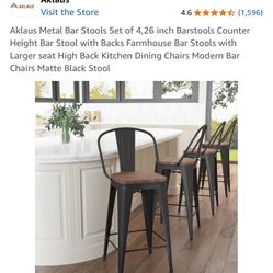 Bar Stool Chair Set Of 4