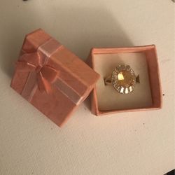 Beautiful Topaz Stone Tibetan Silver Ring Size 7